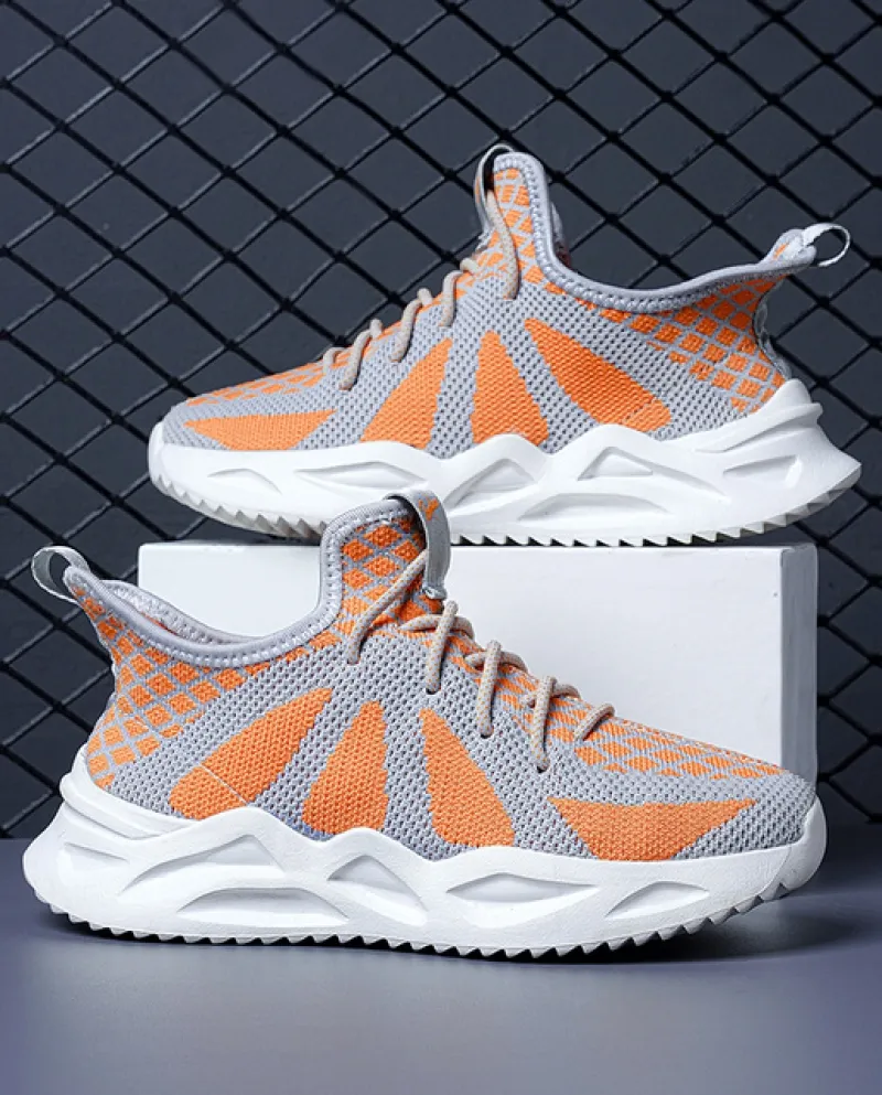 Gthmb Scarpe da bambino nere Scarpe da ginnastica traspiranti Scarpe da ragazzo Comode scarpe da basket casual per bambini Scarp