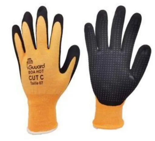 Guanti da lavoro GUYARD BOA HOT, Tg. 12, in Acrilico, Para-aramide, col. Nero, giallo