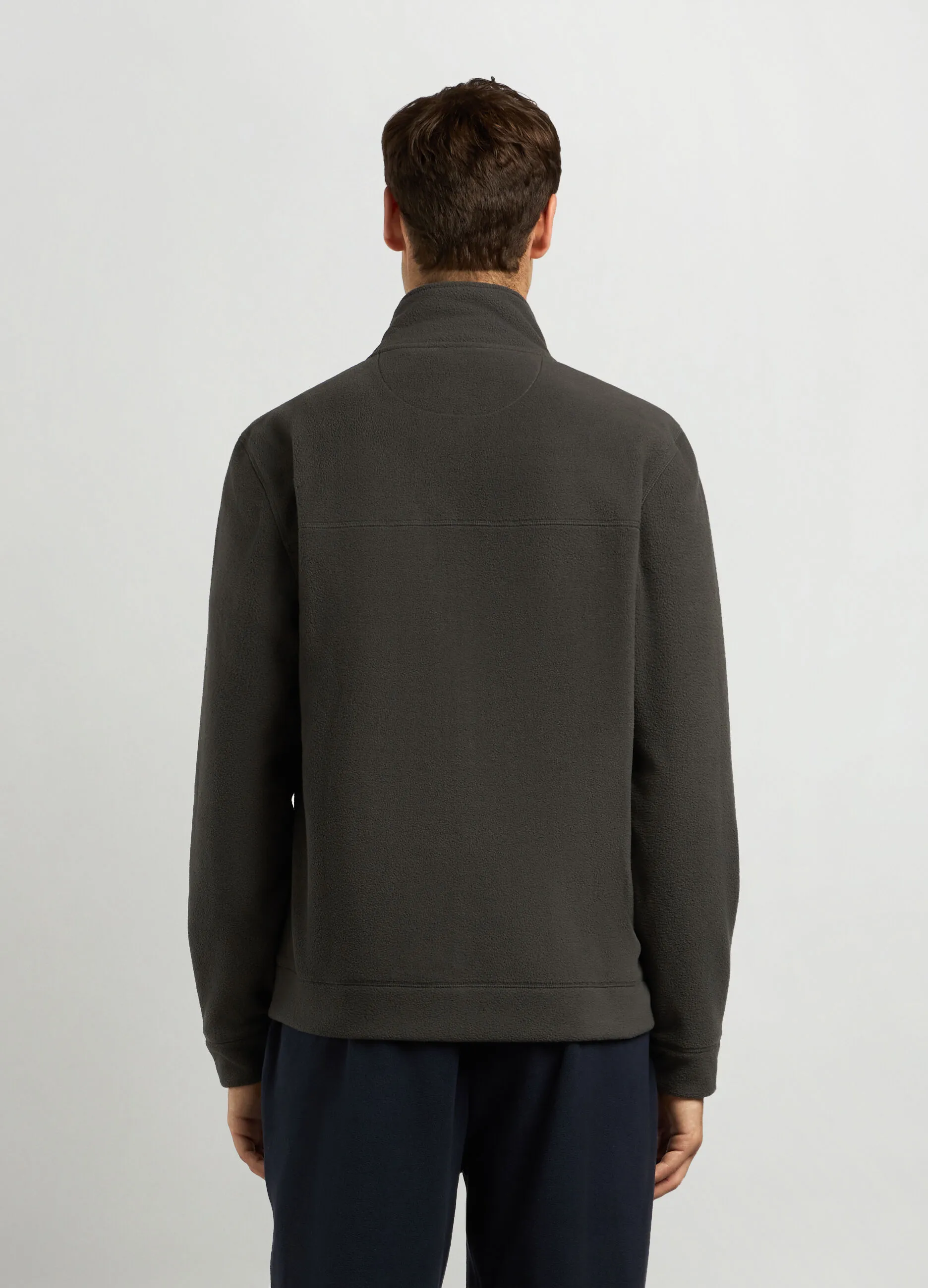 HOLISTIC  Felpa in pile a collo alto full zip uomo