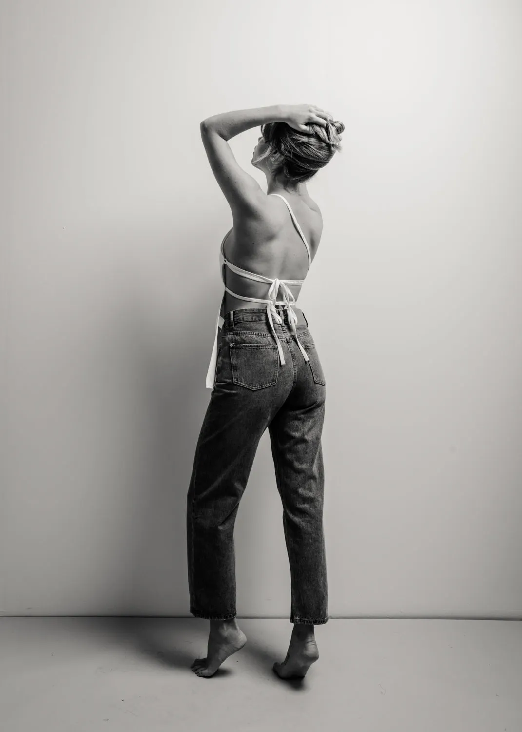 Jeans attillato a vita alta