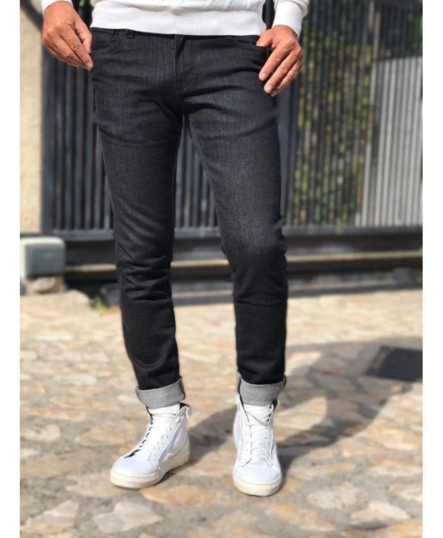 Jeans uomo, neri - Slim - Keyjey