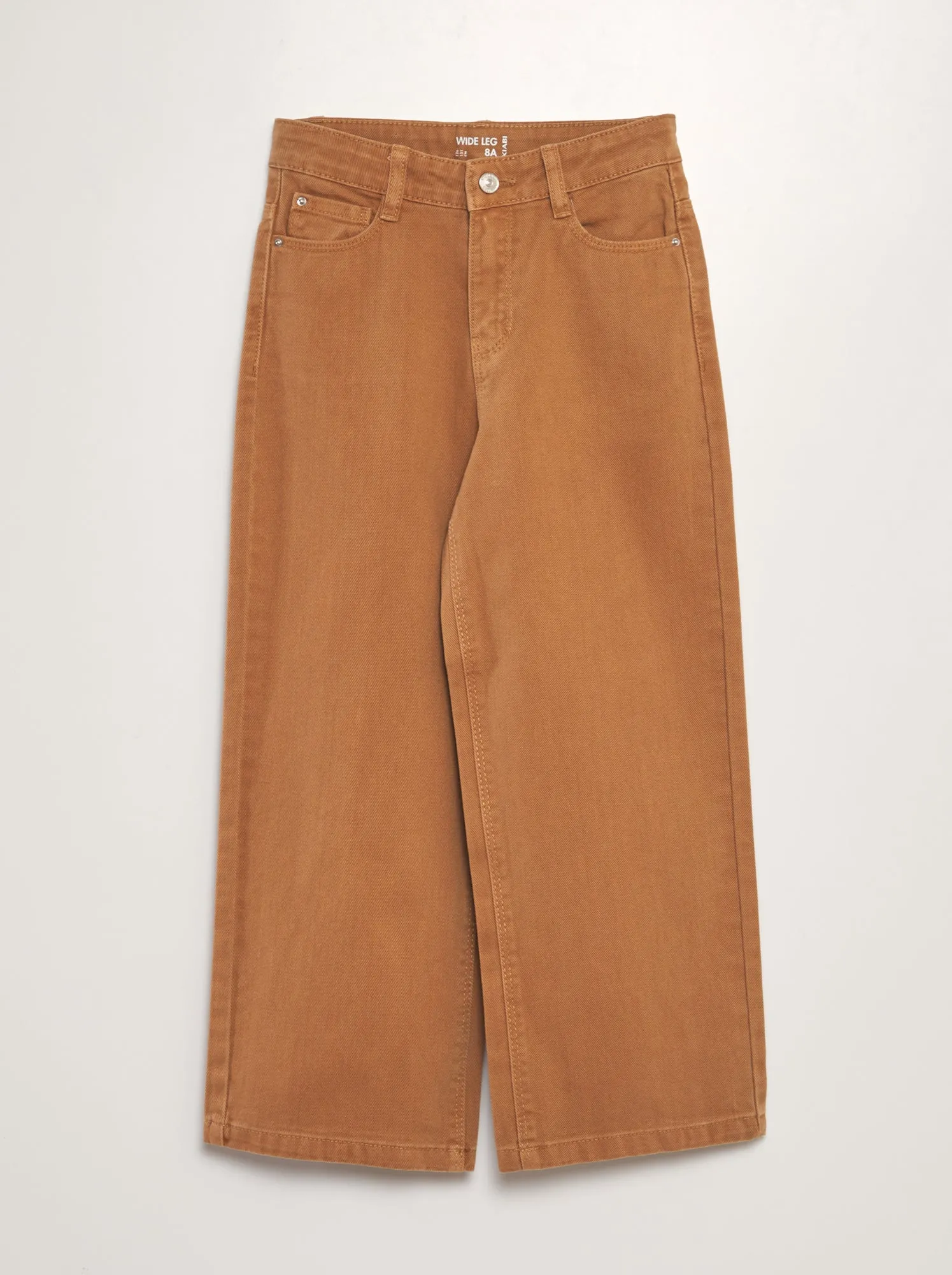 Jeans wide leg a vita alta - ARANCIONE