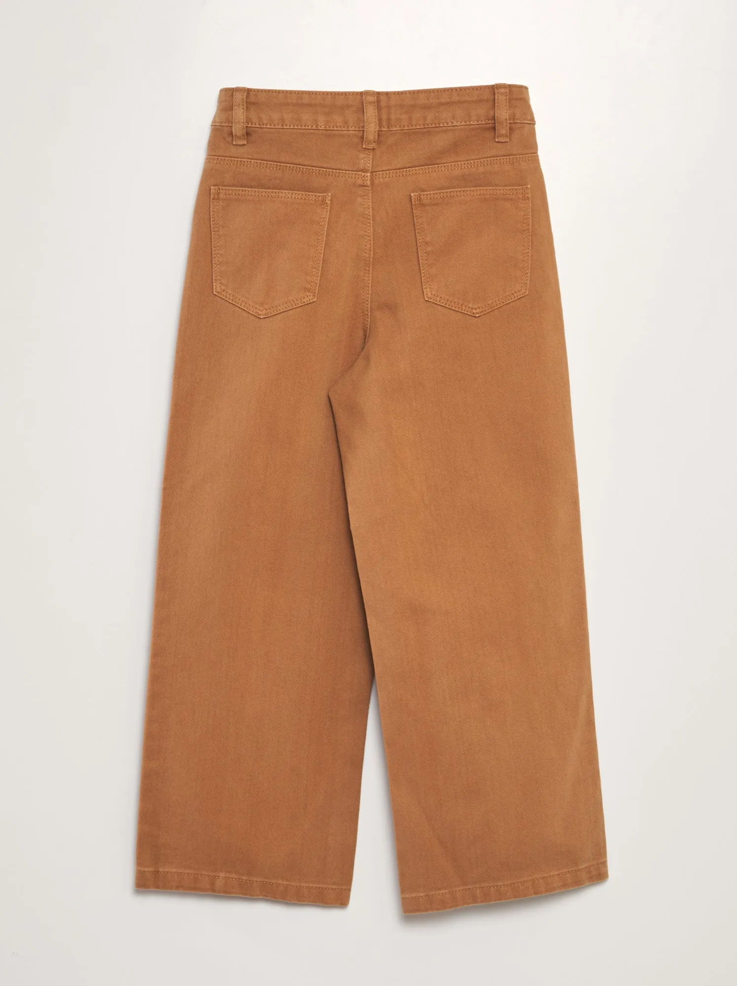 Jeans wide leg a vita alta - ARANCIONE
