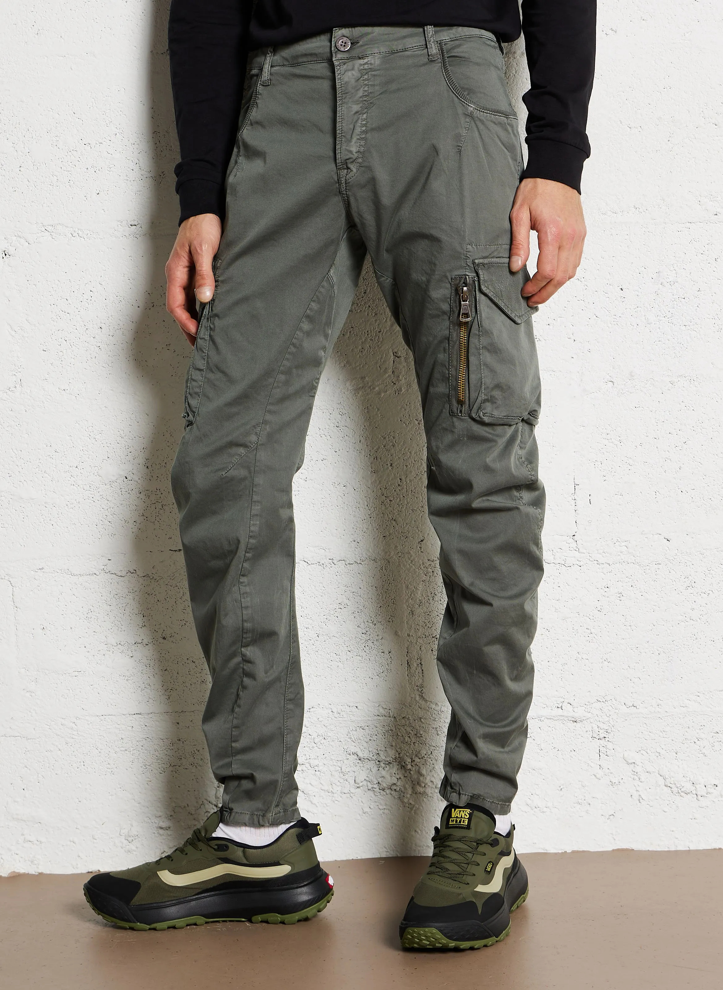  LE TEMPS DES CERISES   Pantaloni cargo con tasche in cotone | Grigio