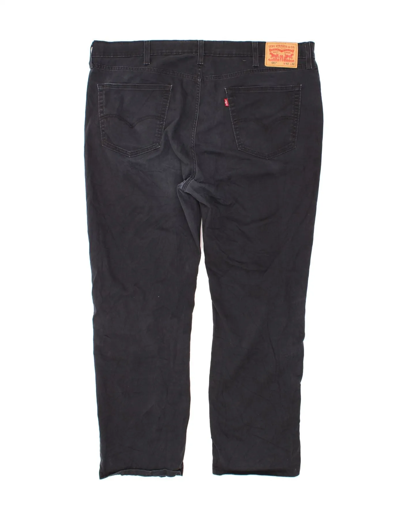 LEVI'S Womens 541 Straight Jeans  W42 L32 Black Cotton