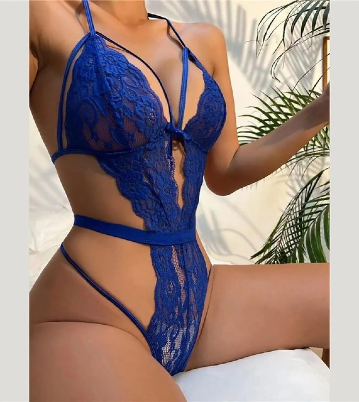 Lingerie trasparente Intimo donna Reggiseno Perizoma Reggicalze Set Lenceria Sensual Mujer Fashion Intimo di pizzo Pigiama Exo