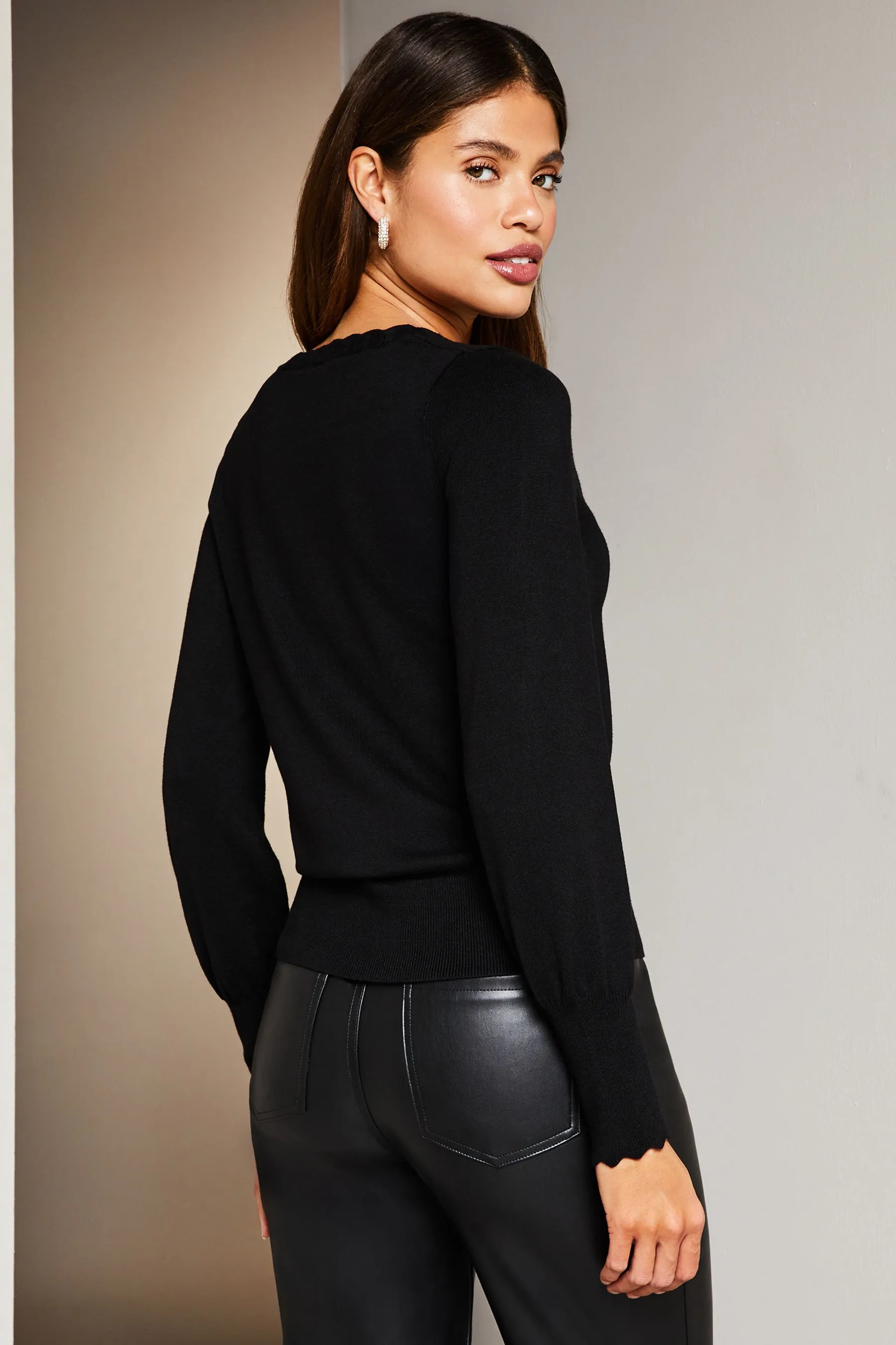 Lipsy - Cardigan Girocollo Con bottoni smerlato