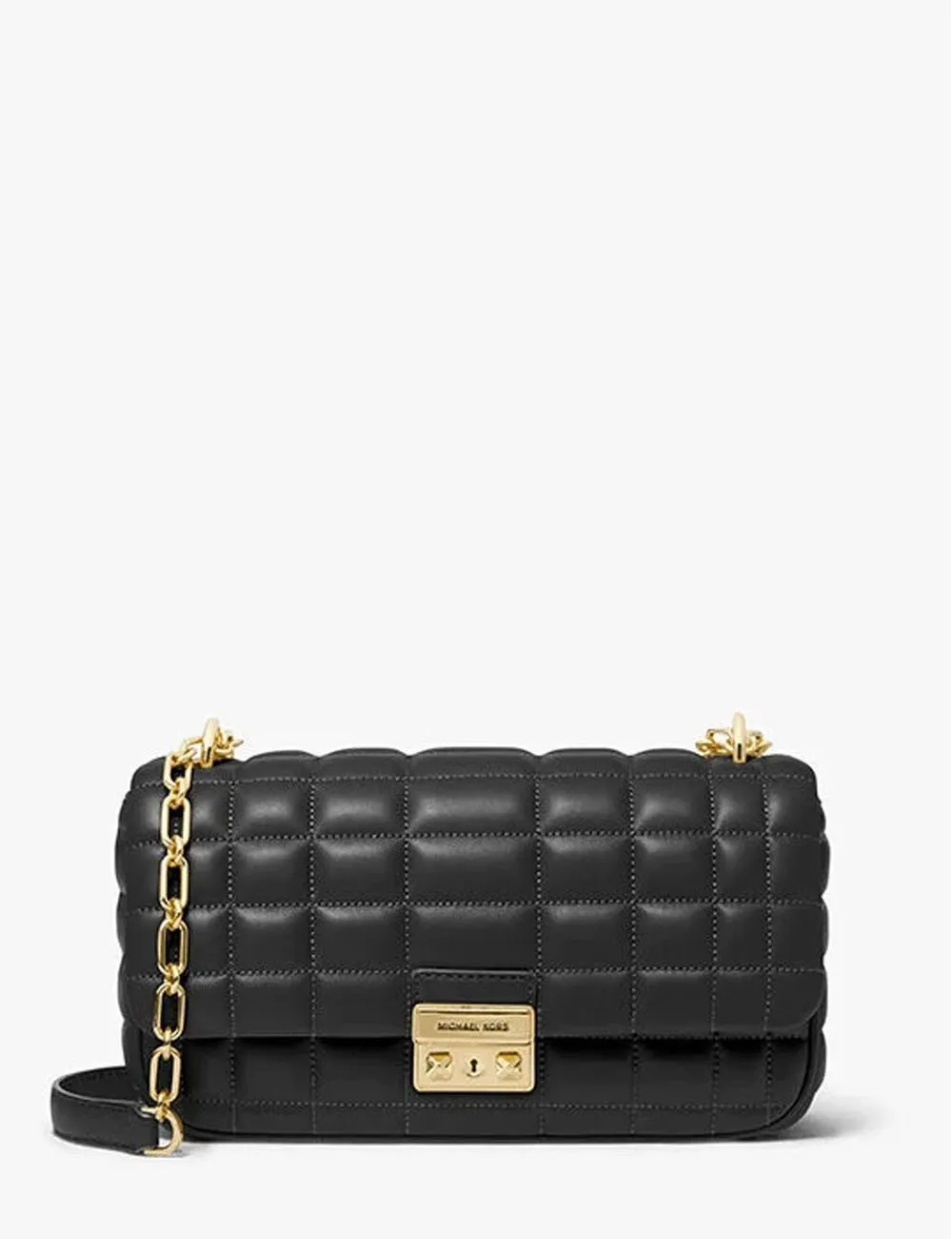 Michael Kors     Borsa a tracolla Tribeca grande in pelle trapuntata nera