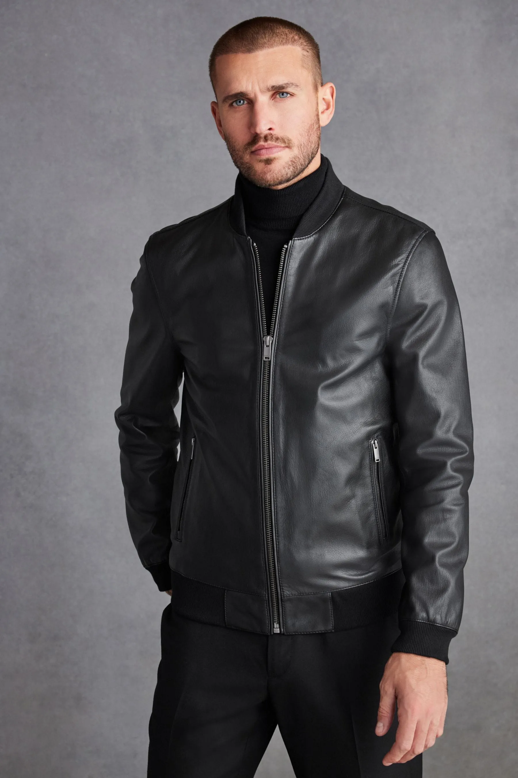 Nero  - Signature - Bomber in pelle