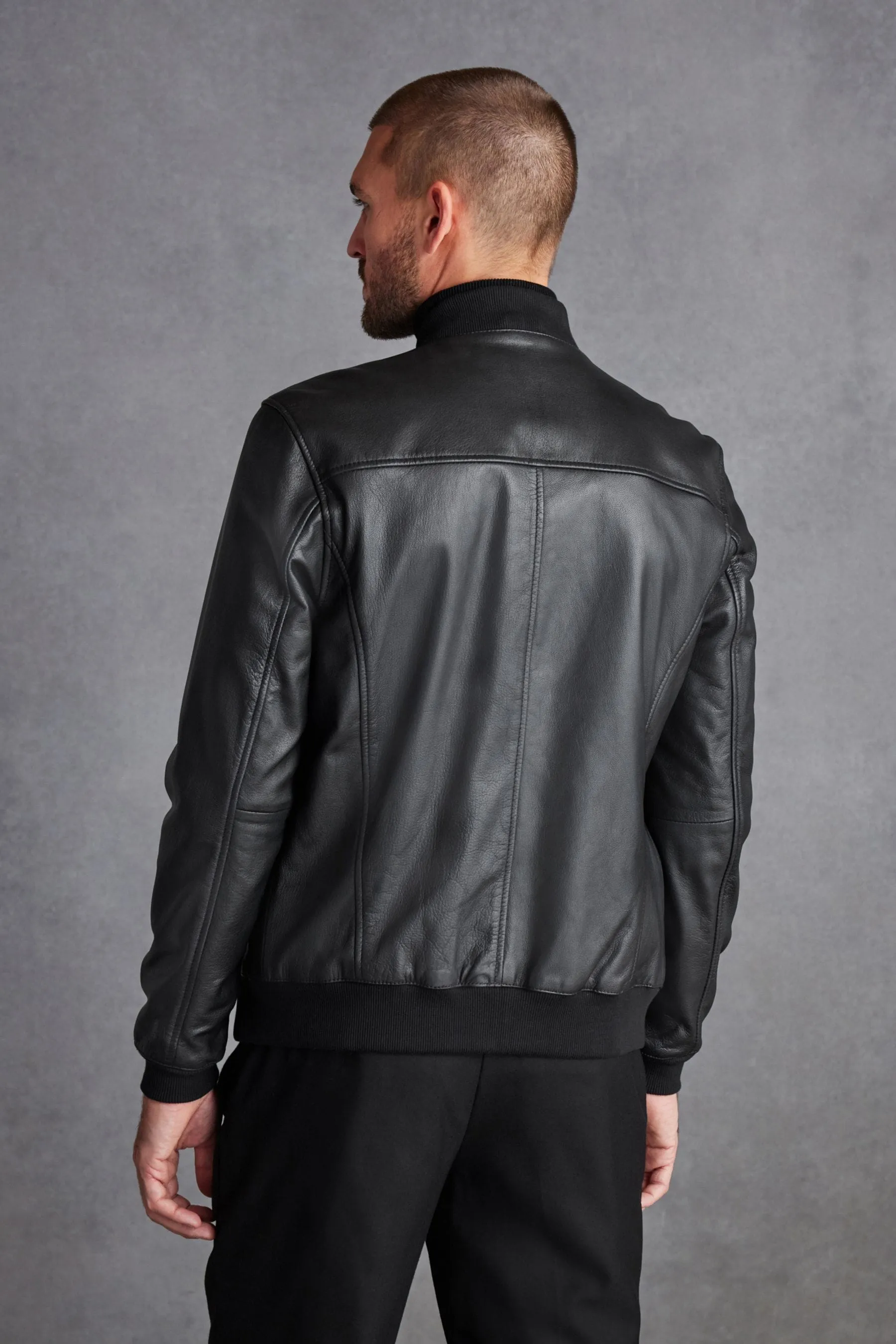 Nero  - Signature - Bomber in pelle