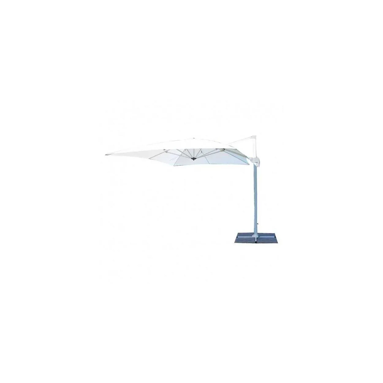 Ombrellone da giardino palo decentrato Cosma Saturno Bianco P/L 3 X 3 telo bianco
