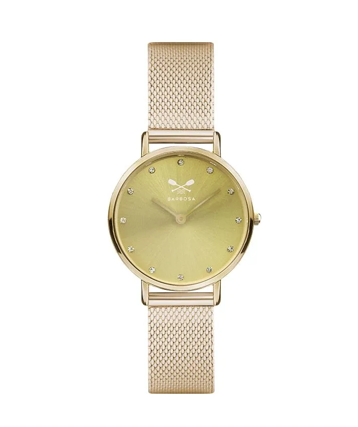 OROLOGIO SUNRAY DORATO CON ZIRCONI dm. 28 MAGLIA MILANO