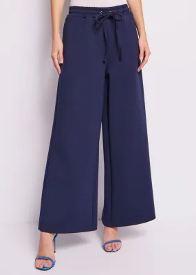 Pantaloni a palazzo in scuba stretch