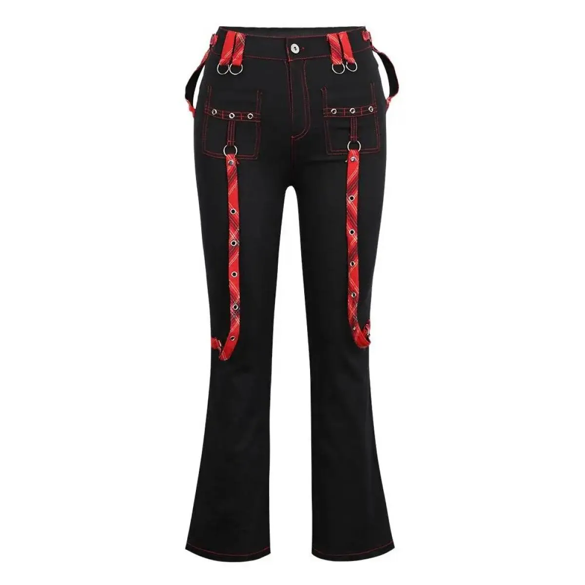 Pantaloni a vita alta da donna Cropp 2023 Pantaloni a gamba larga neri autunno e inverno Pantaloni a vita alta casual femminili