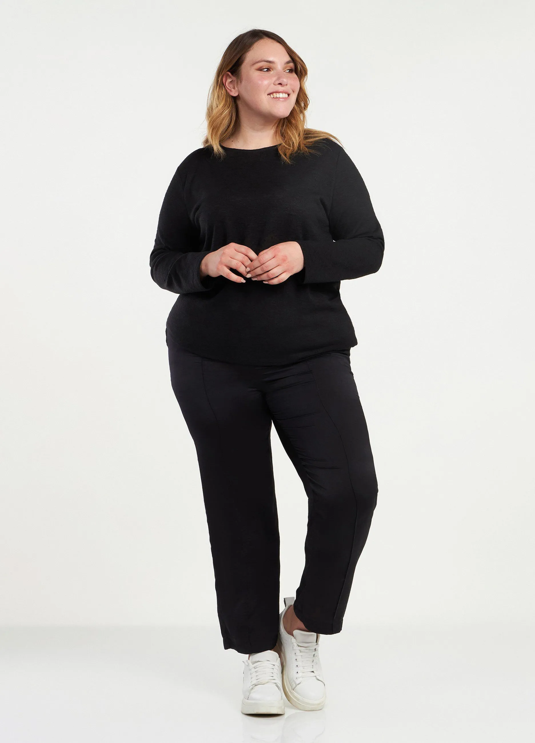 Pantaloni a vita alta donna curvy