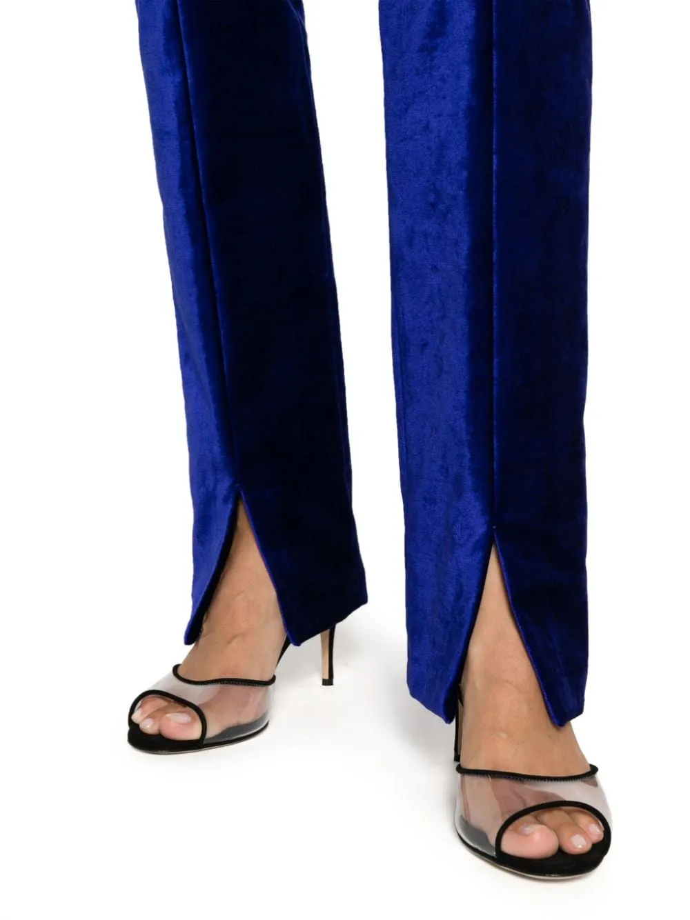 Pantaloni a vita alta in blu - donna