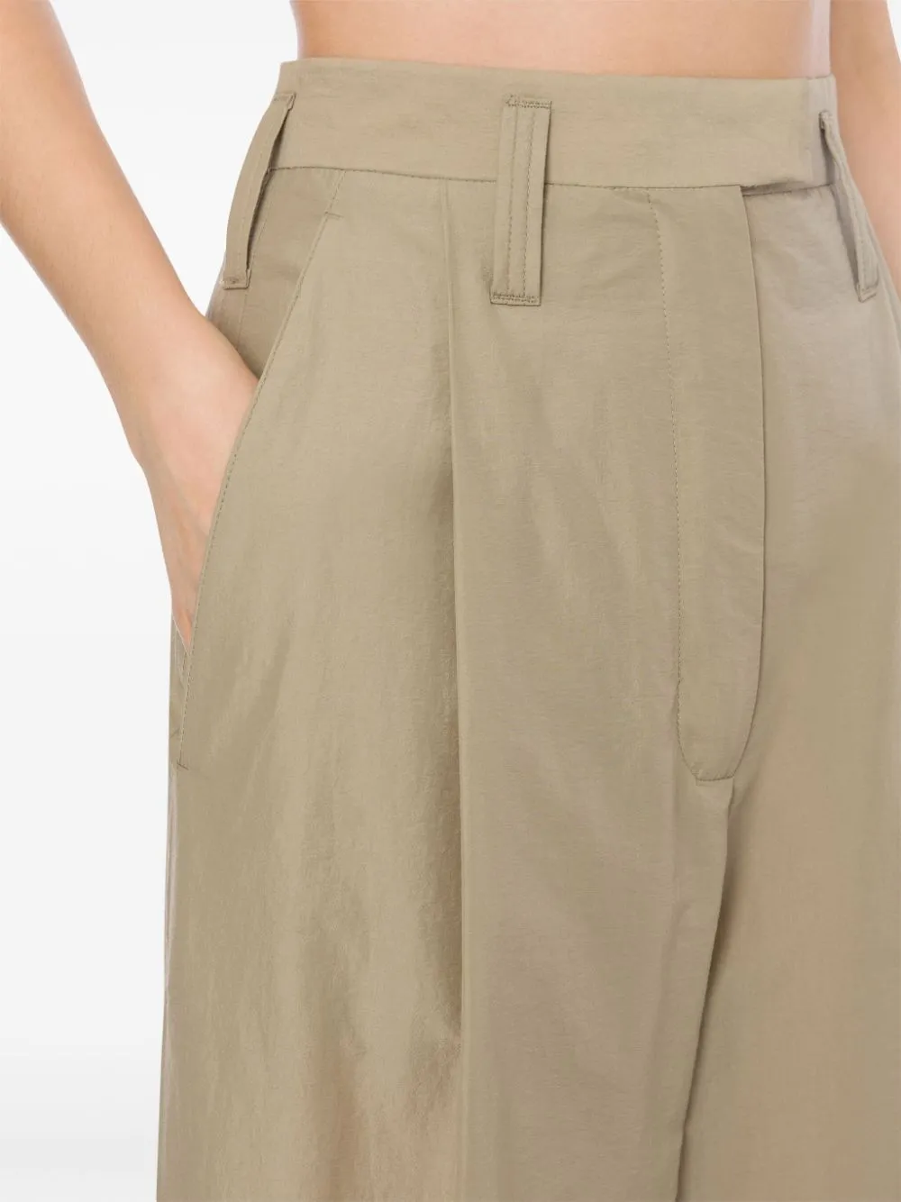 Pantaloni a vita alta in grigio - donna