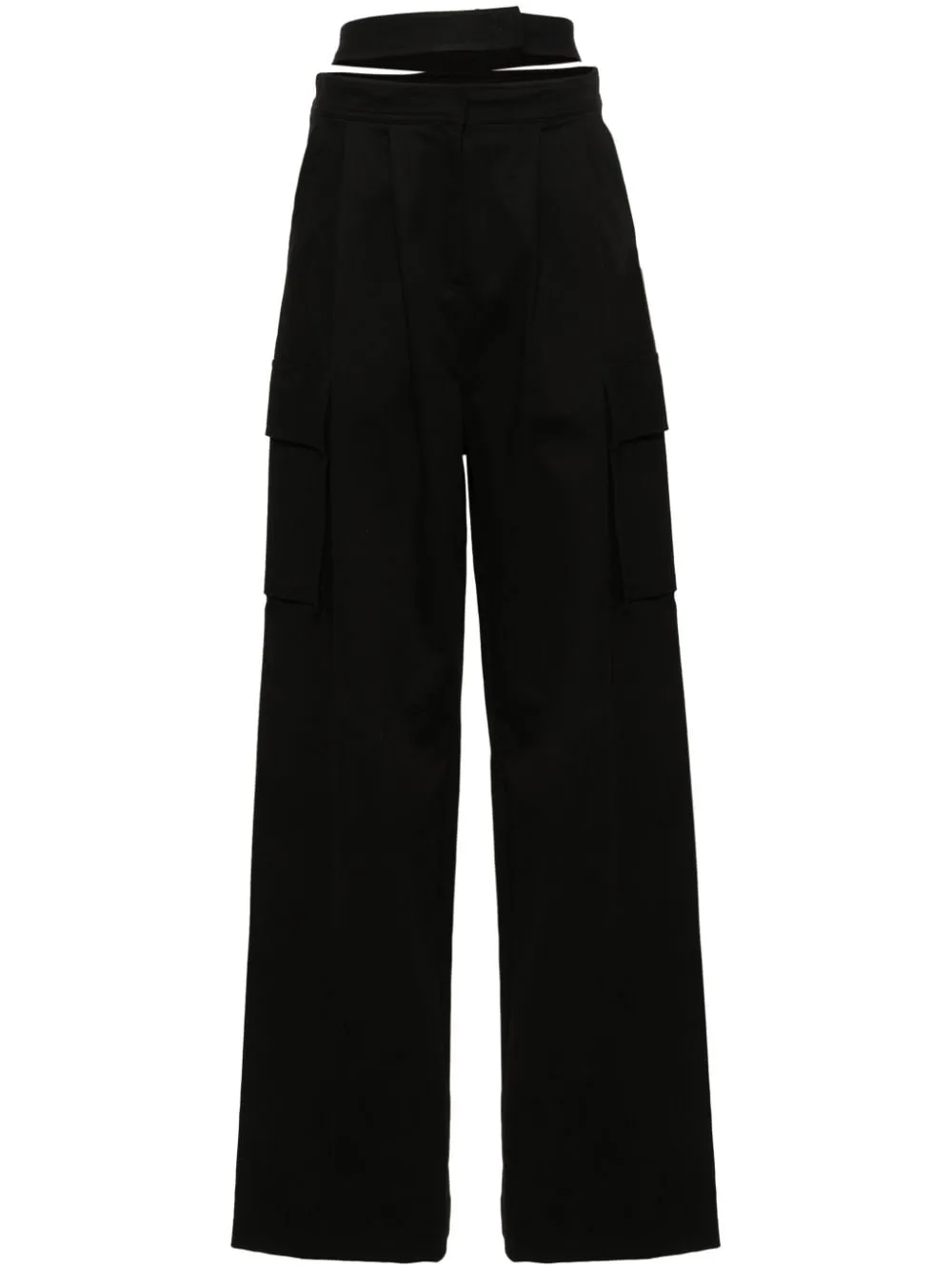 Pantaloni a vita alta in nero - donna