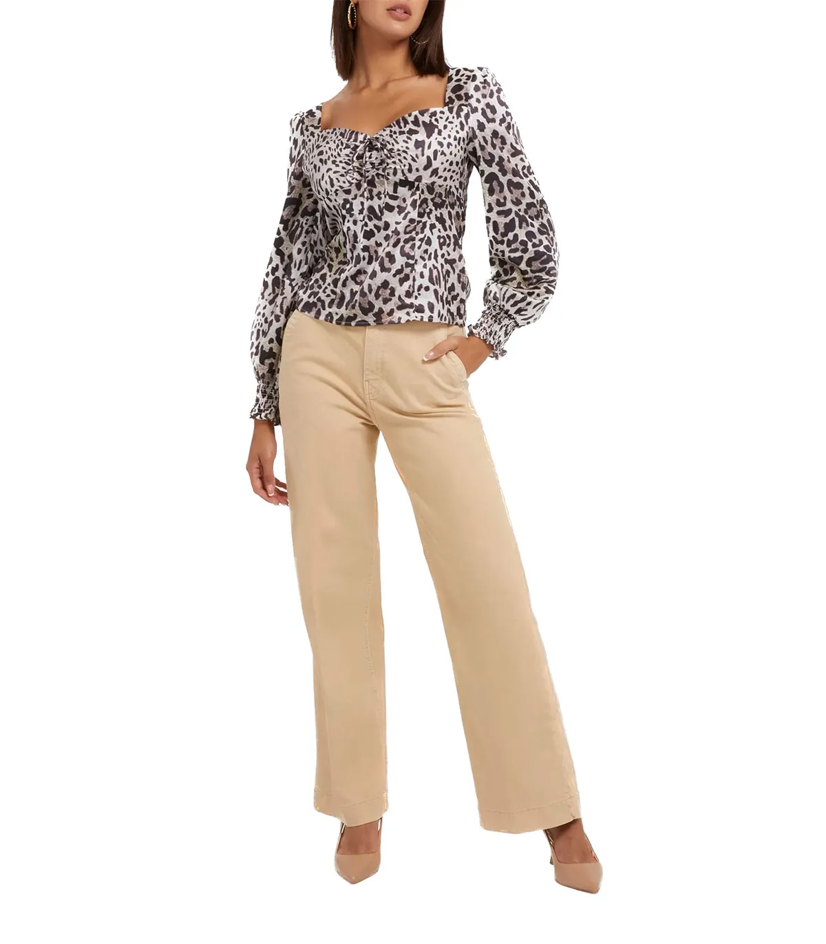 Pantaloni Donna wide leg Guess