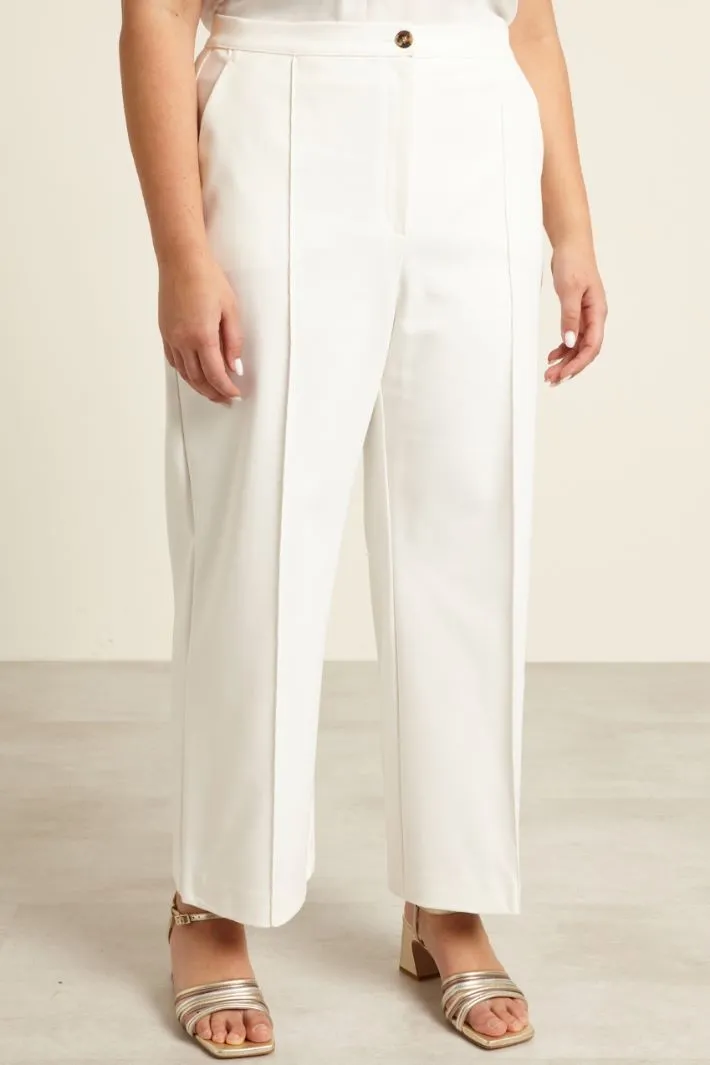 Pantaloni dritti in cotone