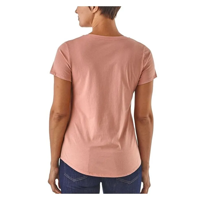 Patagonia Women's Eat Local Rain Can Organic Cotton Scoop T-Shirt flora pink