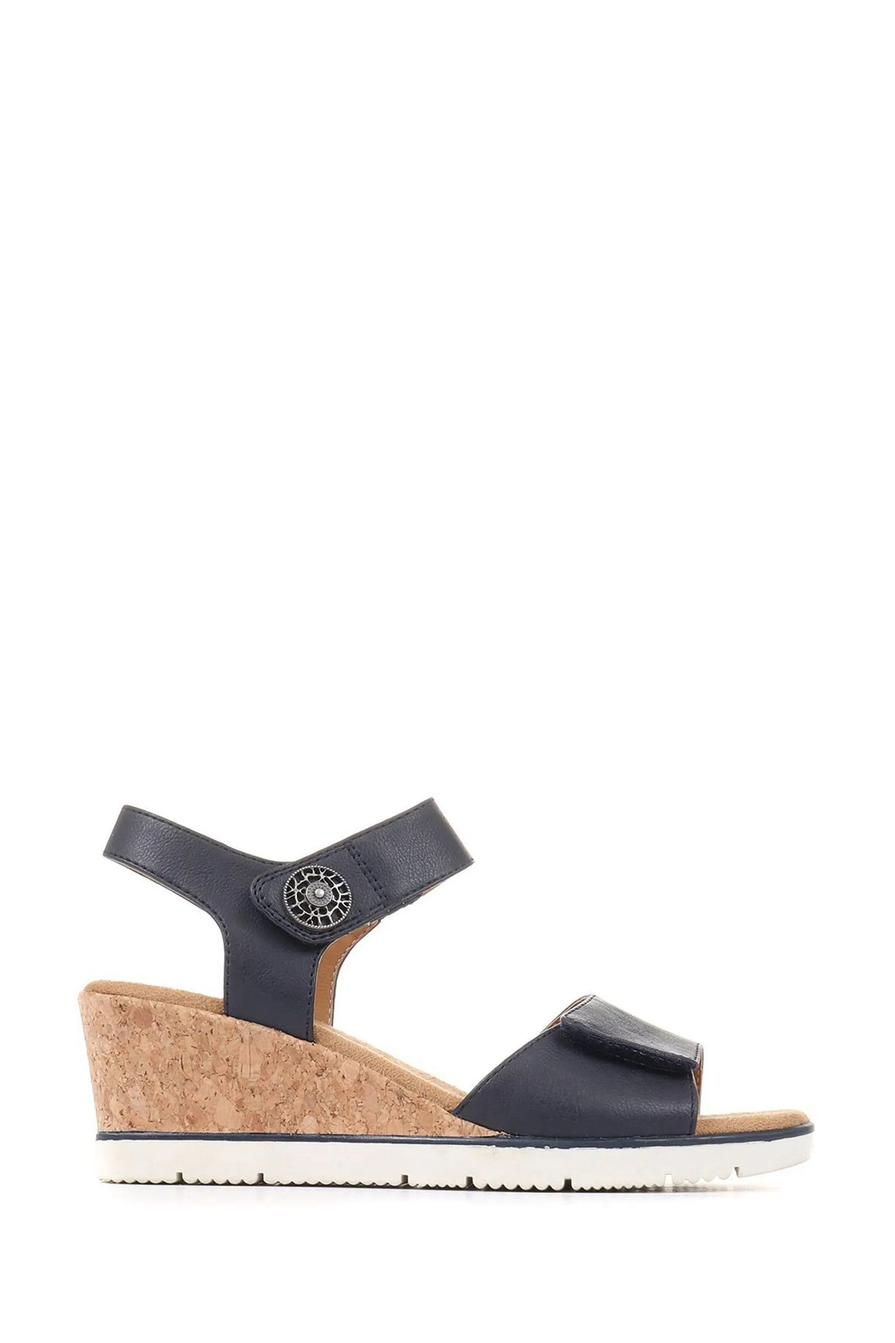 Pavers Blu - Sandali regolabile con zeppa