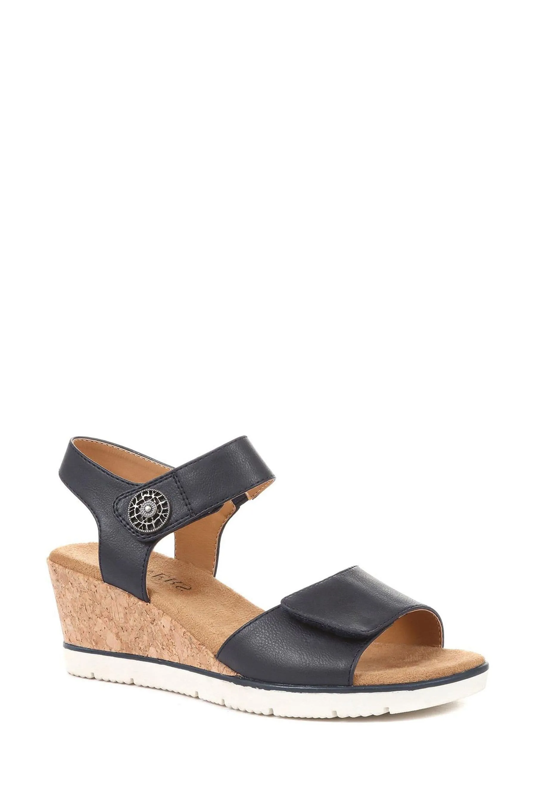 Pavers Blu - Sandali regolabile con zeppa