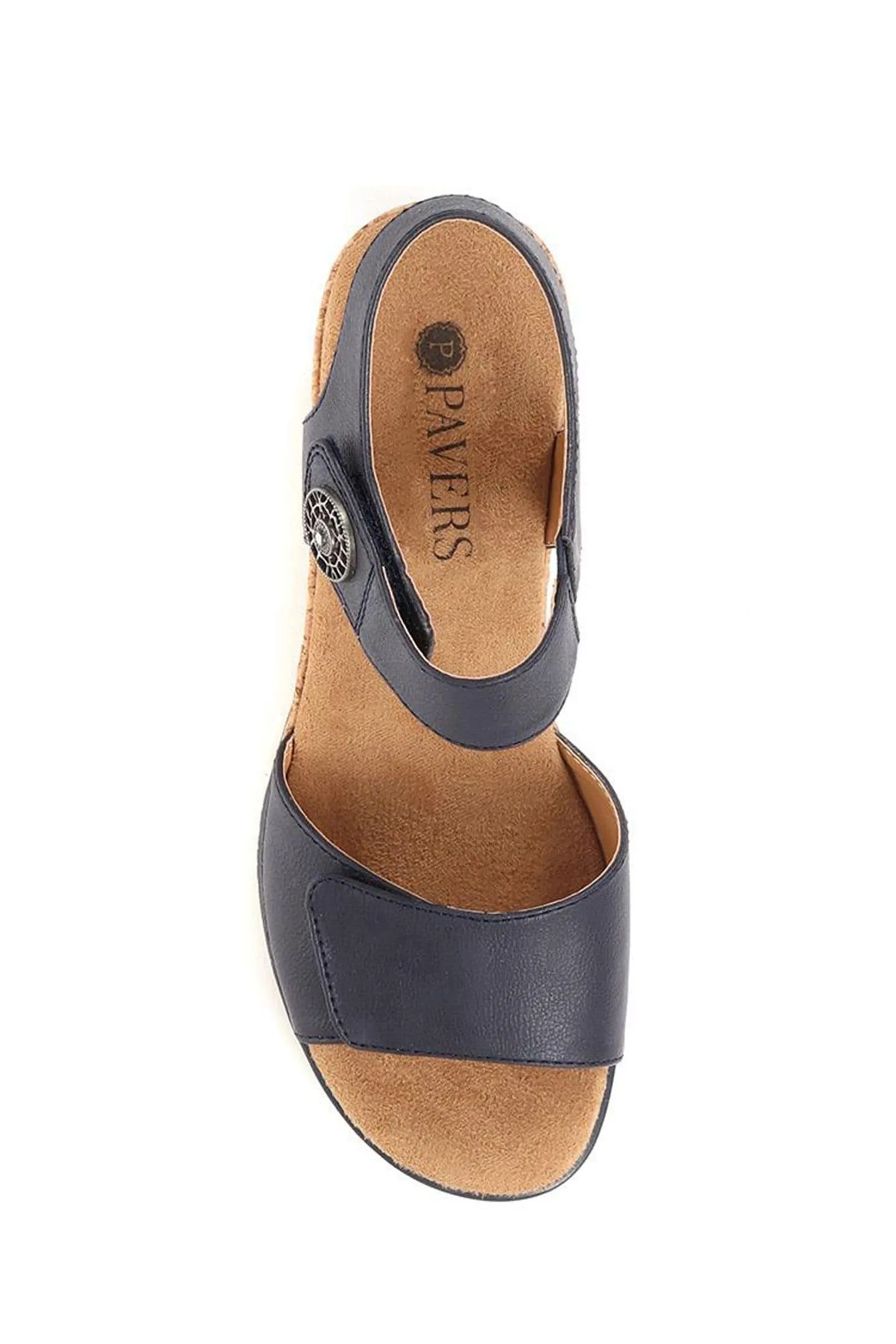 Pavers Blu - Sandali regolabile con zeppa