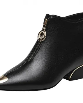 Più Stivaletti di Velluto Per Le Donne di Autunno di Inverno Delle Donne Stivali 4 centimetri Tacchi Alti 2022 Nuovo Metallo A P