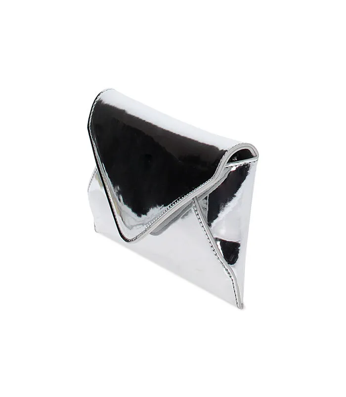 Pochette argento specchiata