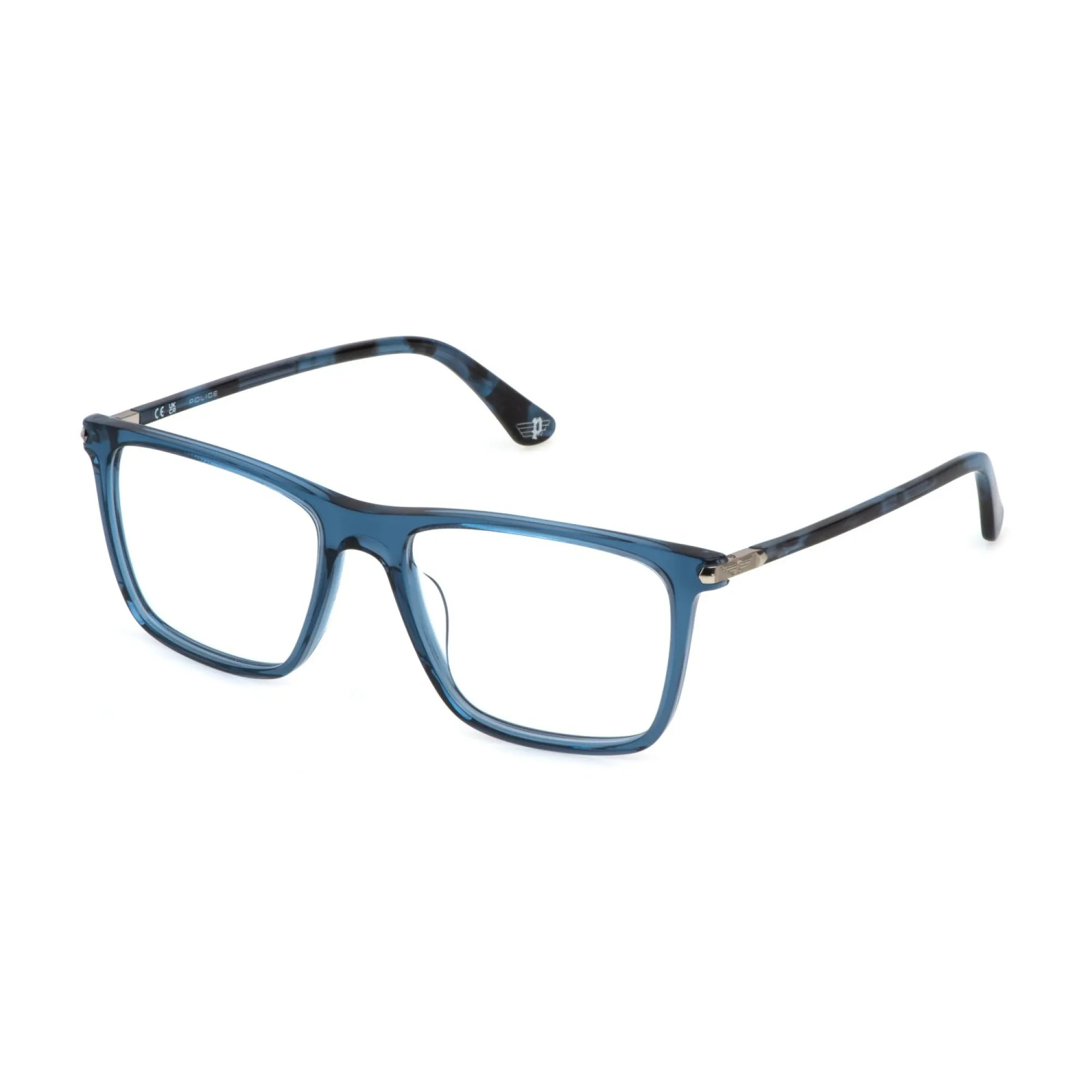   Police VPLP12 - 0T31 Blu Trasparente | Occhiale Da Vista Uomo 