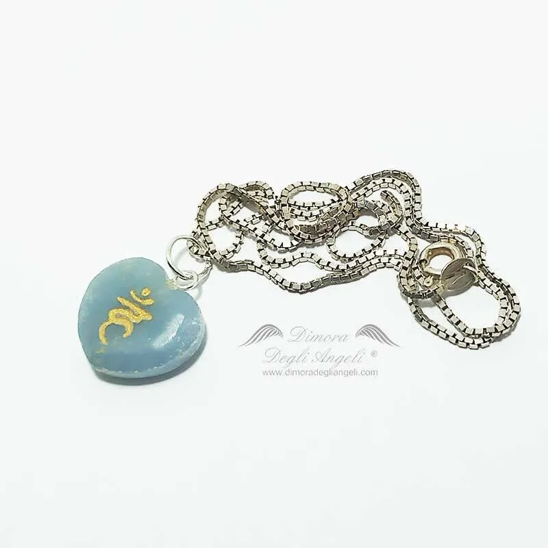 Quinto Chakra Ciondolo Agata Blu Collana Argento 2111