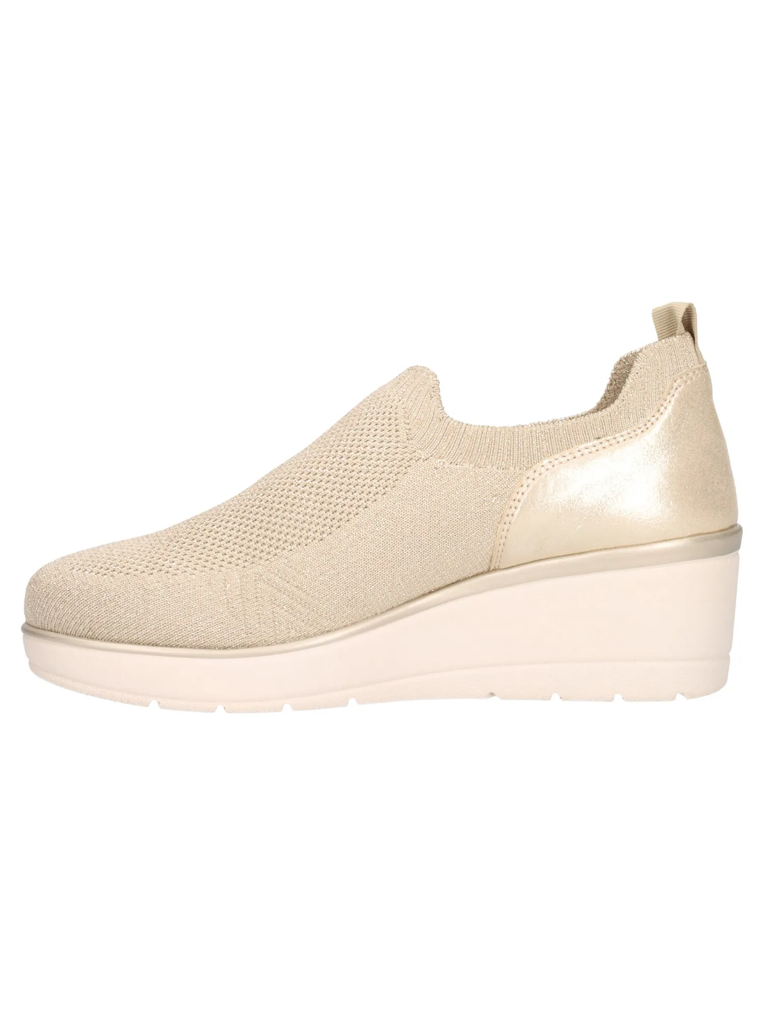 Scarpa slip on con zeppa Valleverde da donna oro