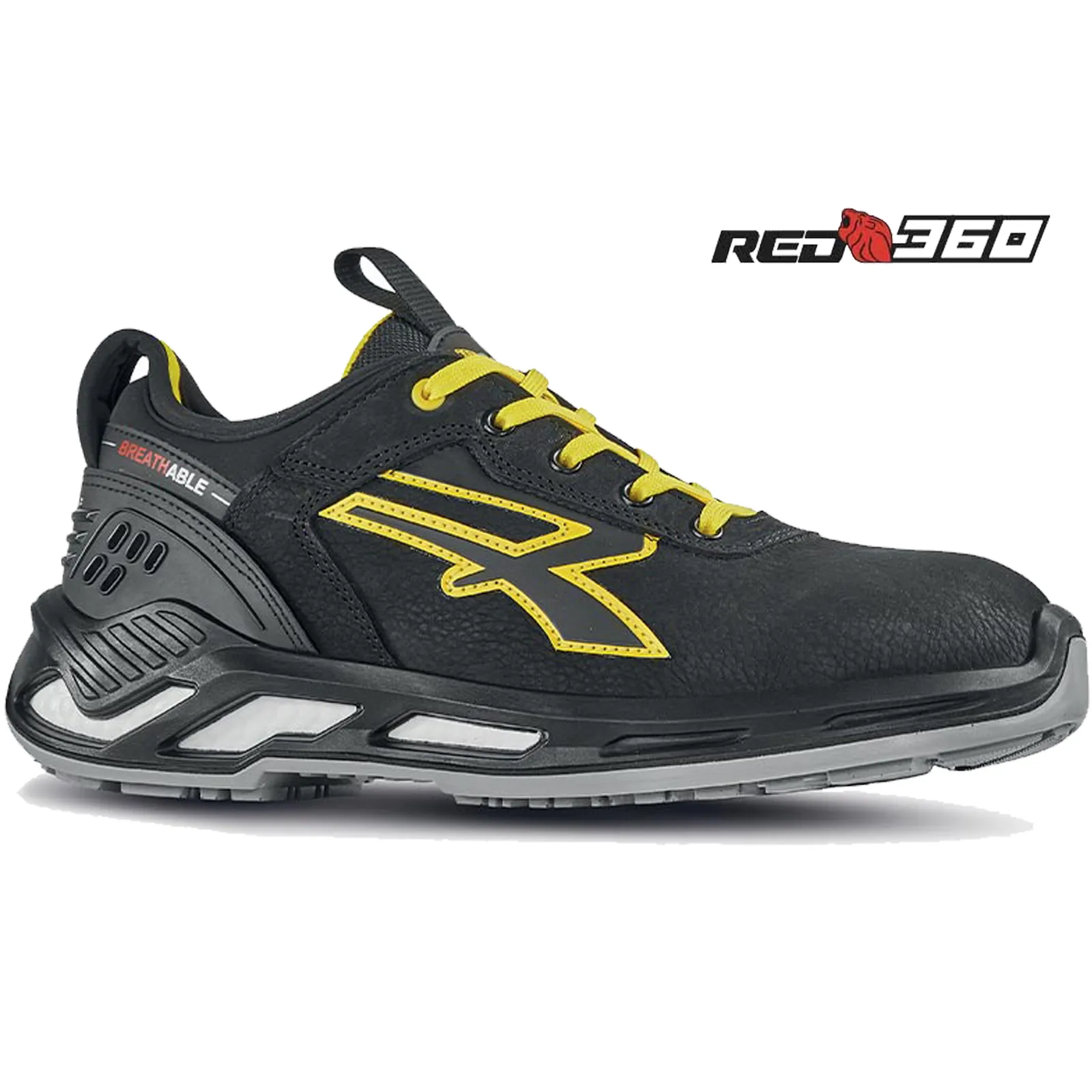 Scarpe Antinfortunistiche Basse in Pelle da Lavoro U-POWER Linea Red 360 da Uomo Donna RICK S3