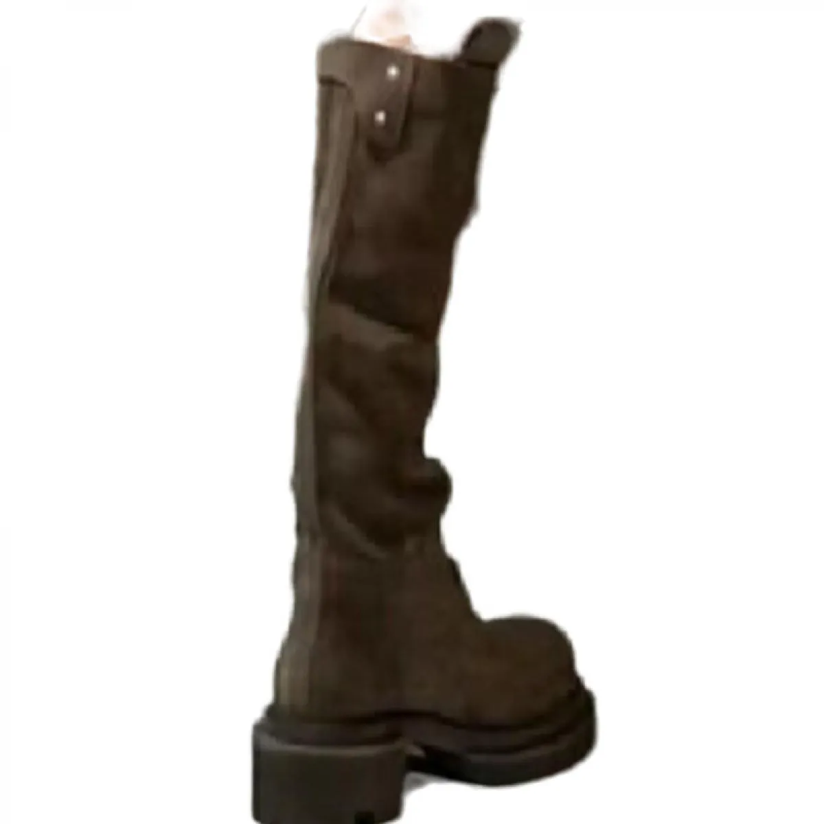 Scarpe da donna con plateau alto al ginocchio Tacchi medi Stivali Chelsea invernali Stivali da moto Goth moda Novità 2023 Casual