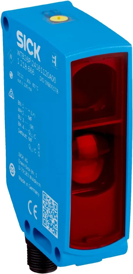 Sensore fotoelettrico Compatto SICK, a soppressione di sfondo, rilevamento 30 → 1600 mm, uscita PNP