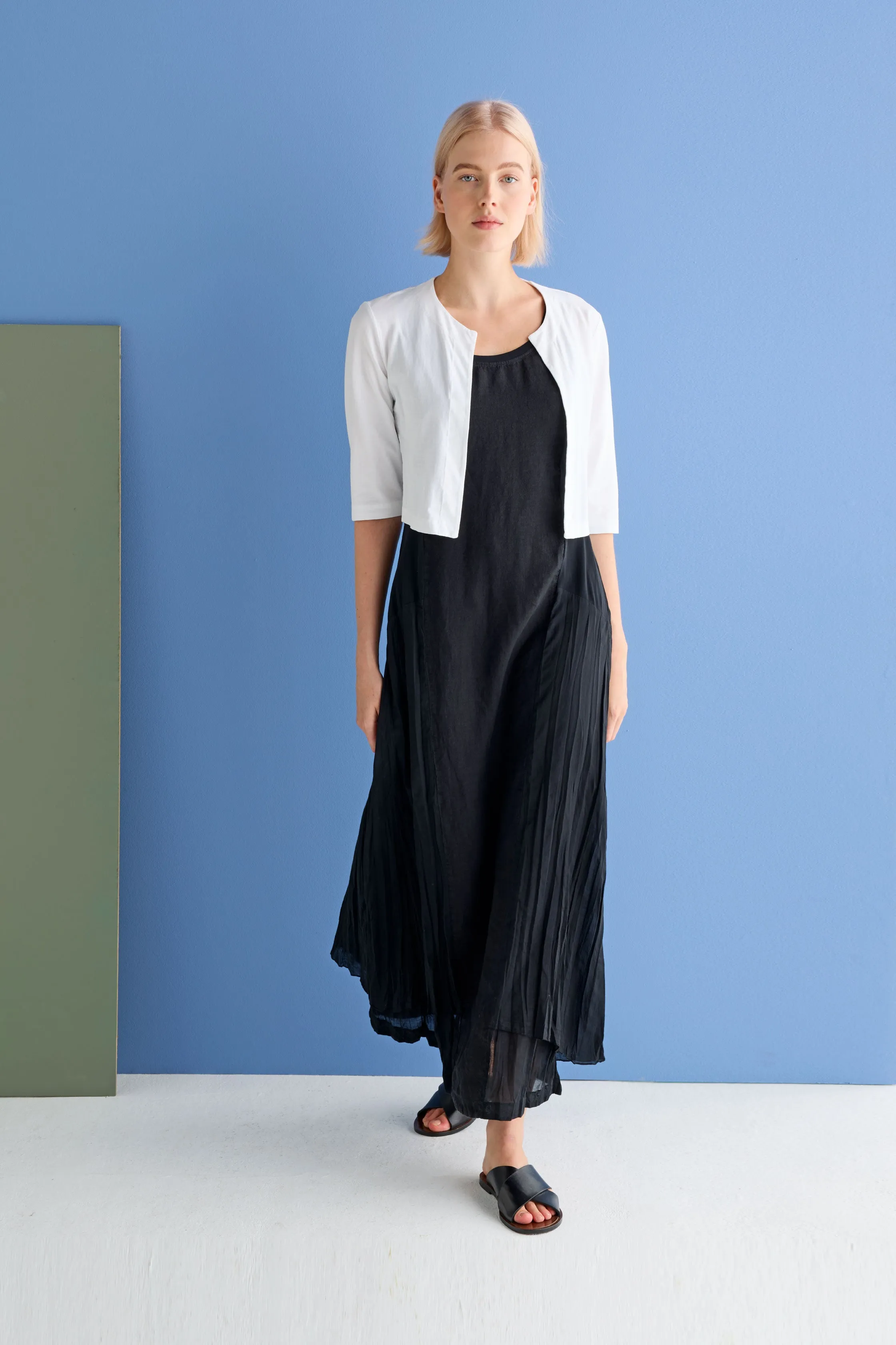Sleeveless Maxi Dress Garment Dyed 102U 7023