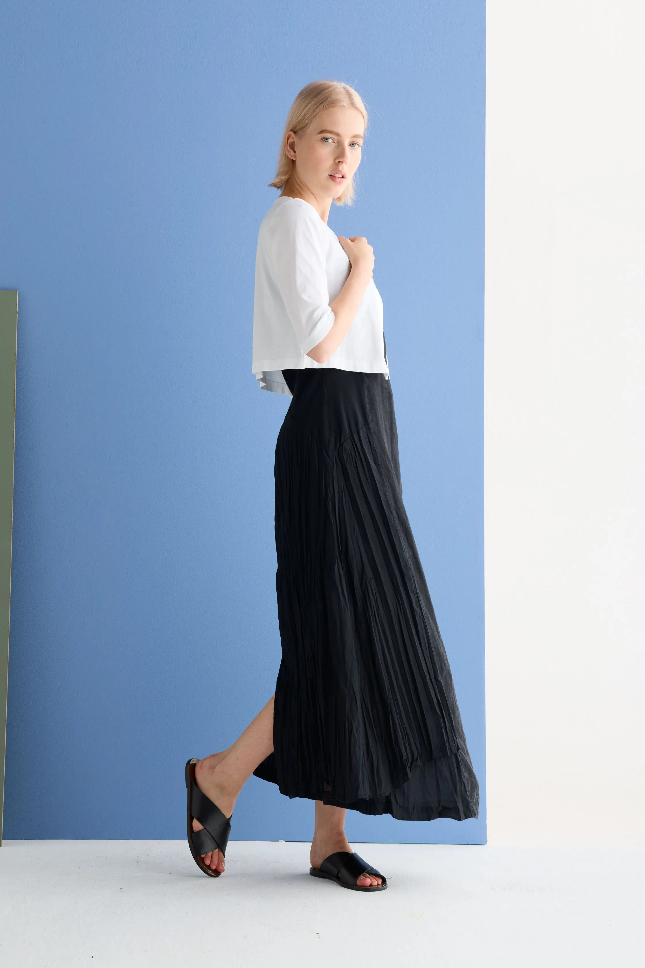 Sleeveless Maxi Dress Garment Dyed 102U 7023