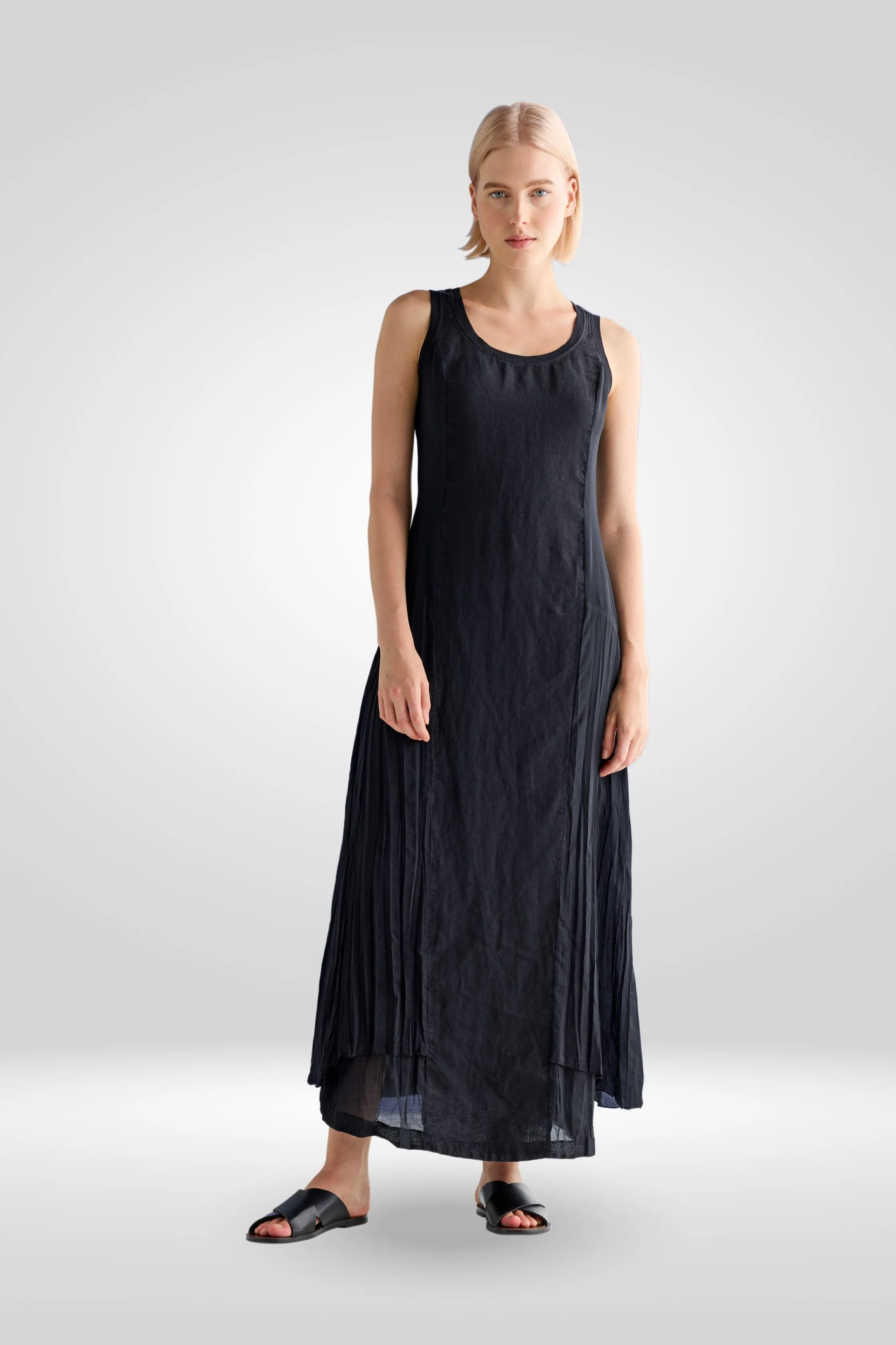 Sleeveless Maxi Dress Garment Dyed 102U 7023