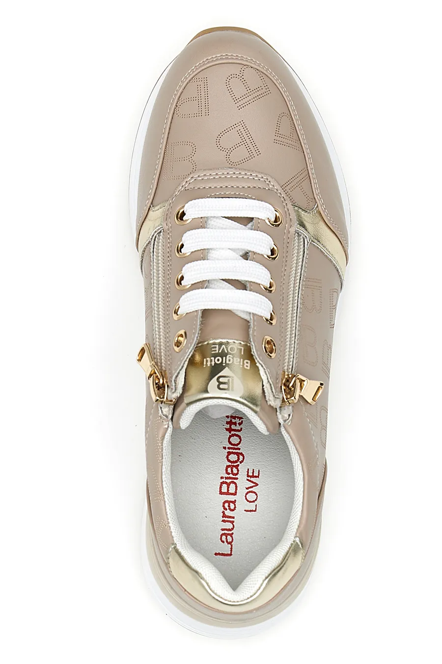 Sneakers con Zeppa Beige Laura Biagiotti 8970