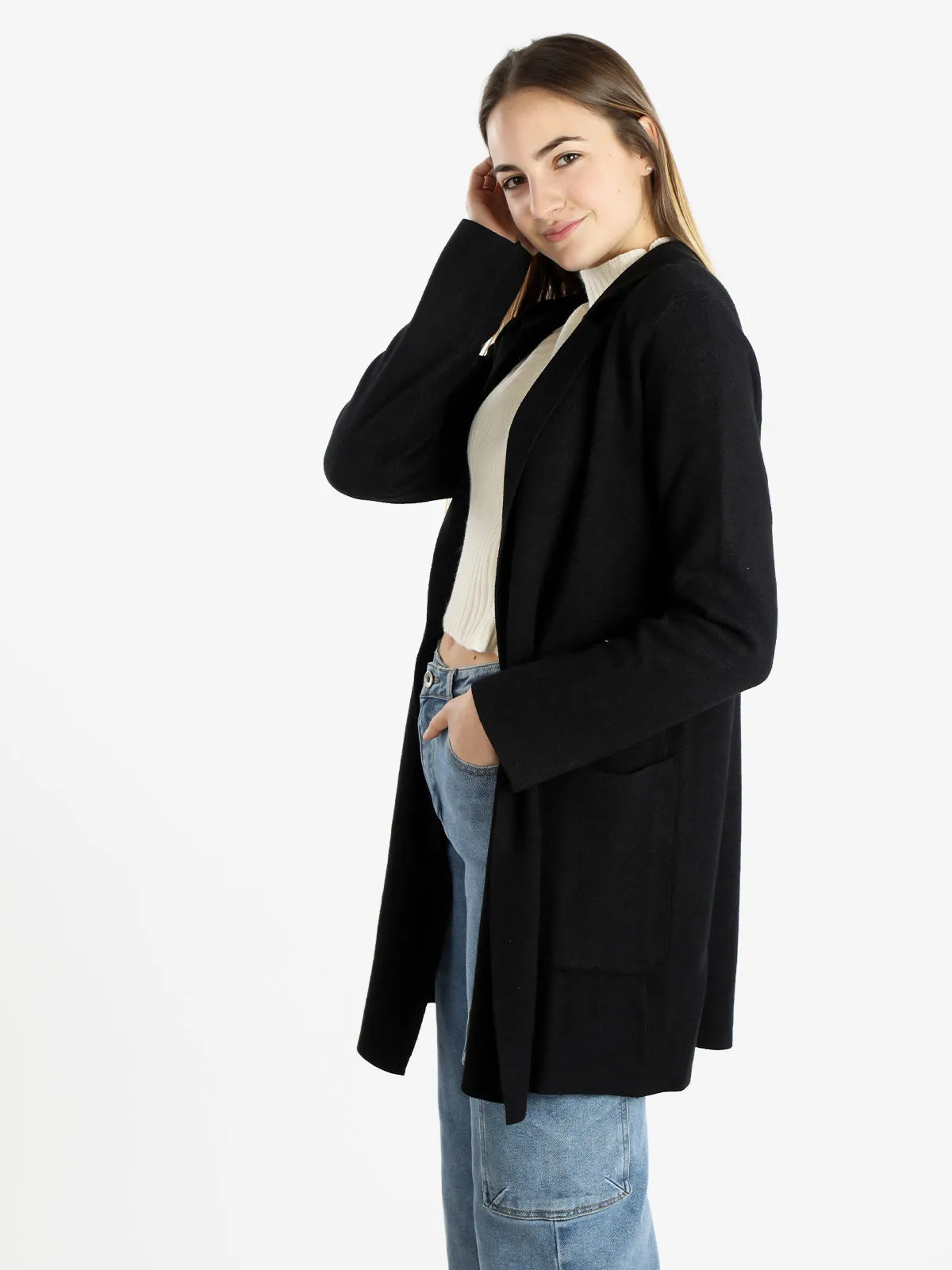 Solada Cardigan ouvert femme en grosse maille