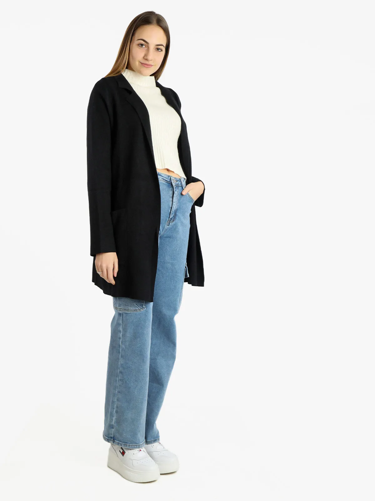 Solada Cardigan ouvert femme en grosse maille