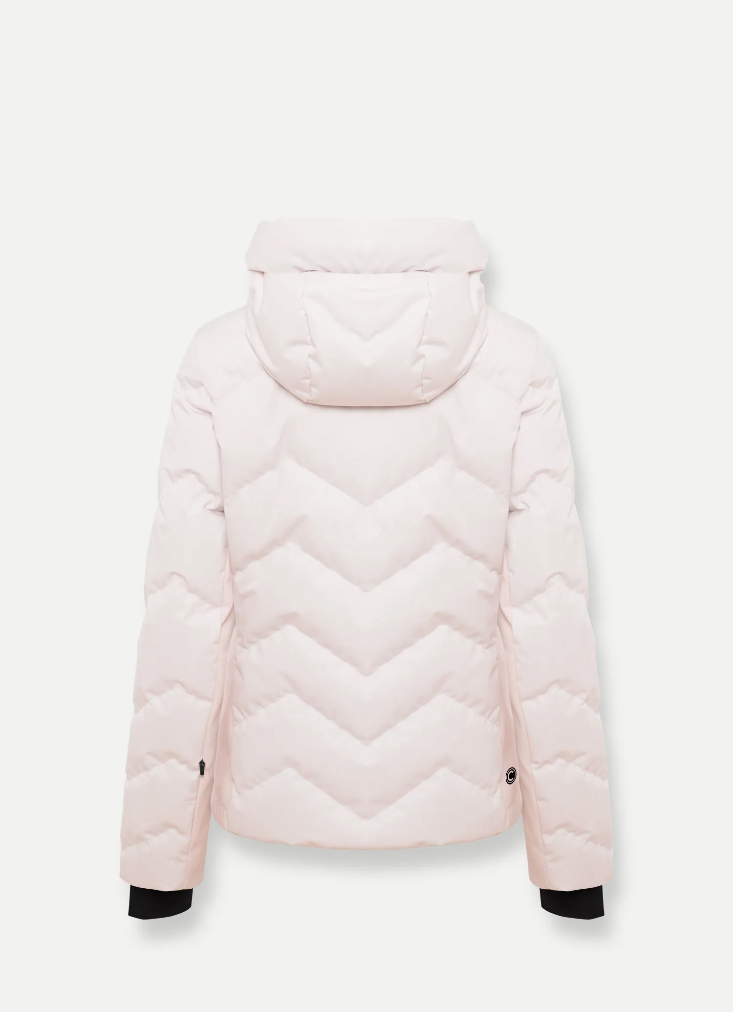 Stretch ski jacket with wide hood-collar