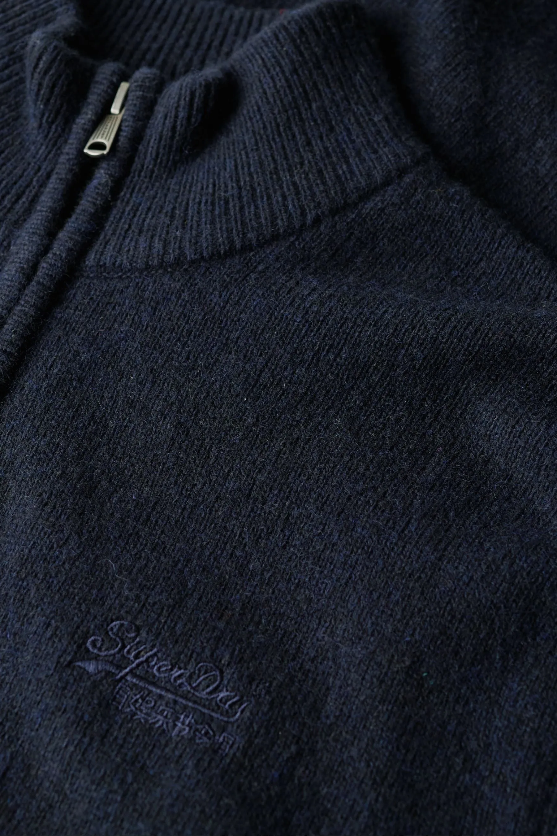 Superdry Essential Embroidered Knit Half Zip Jumper    