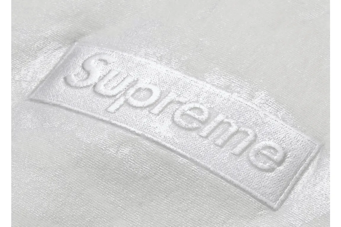 Supreme MM6 Maison Margiela Foil Box Logo Hooded Sweatshirt White