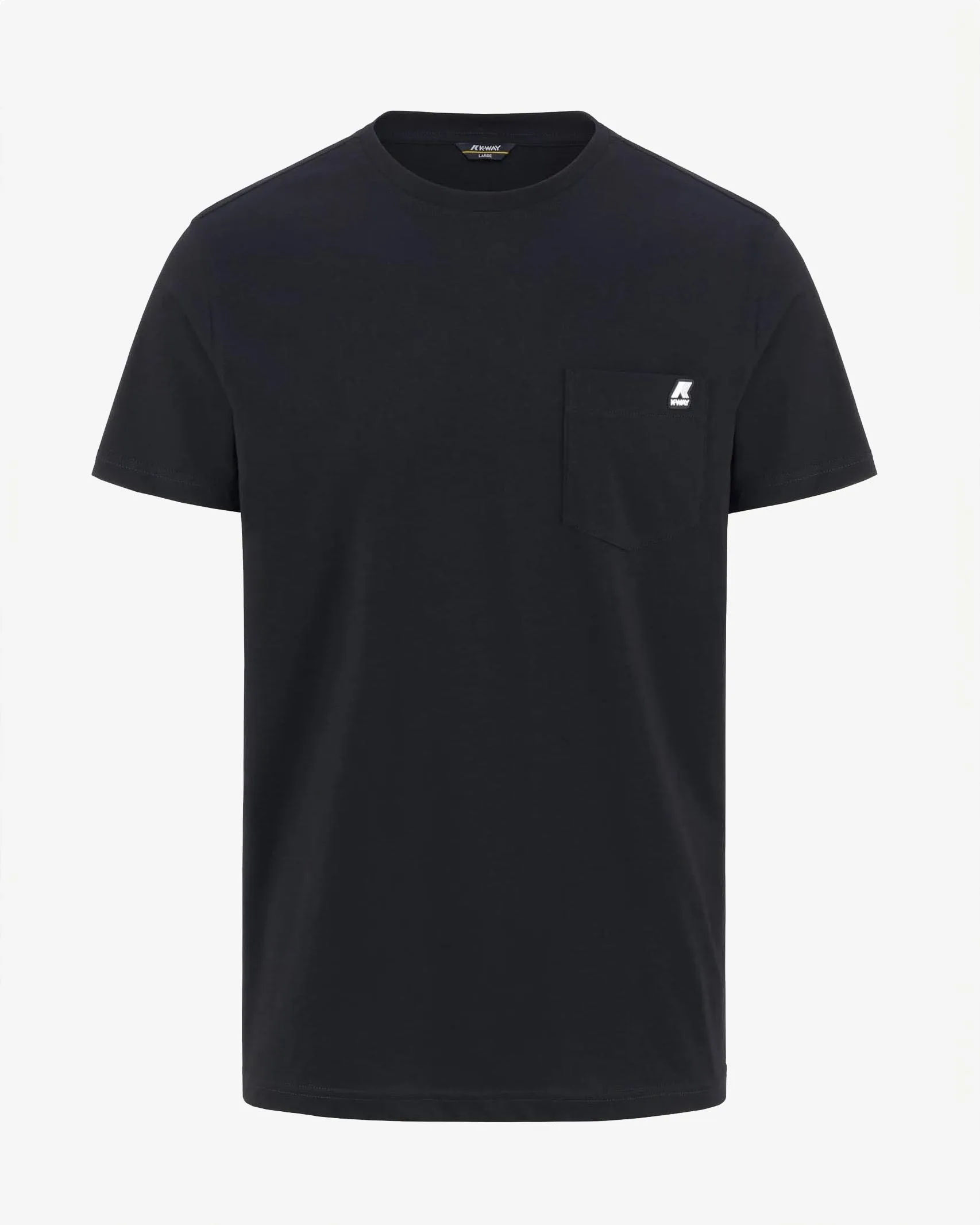 T-shirt blu mezza manica in puro cotone con taschino