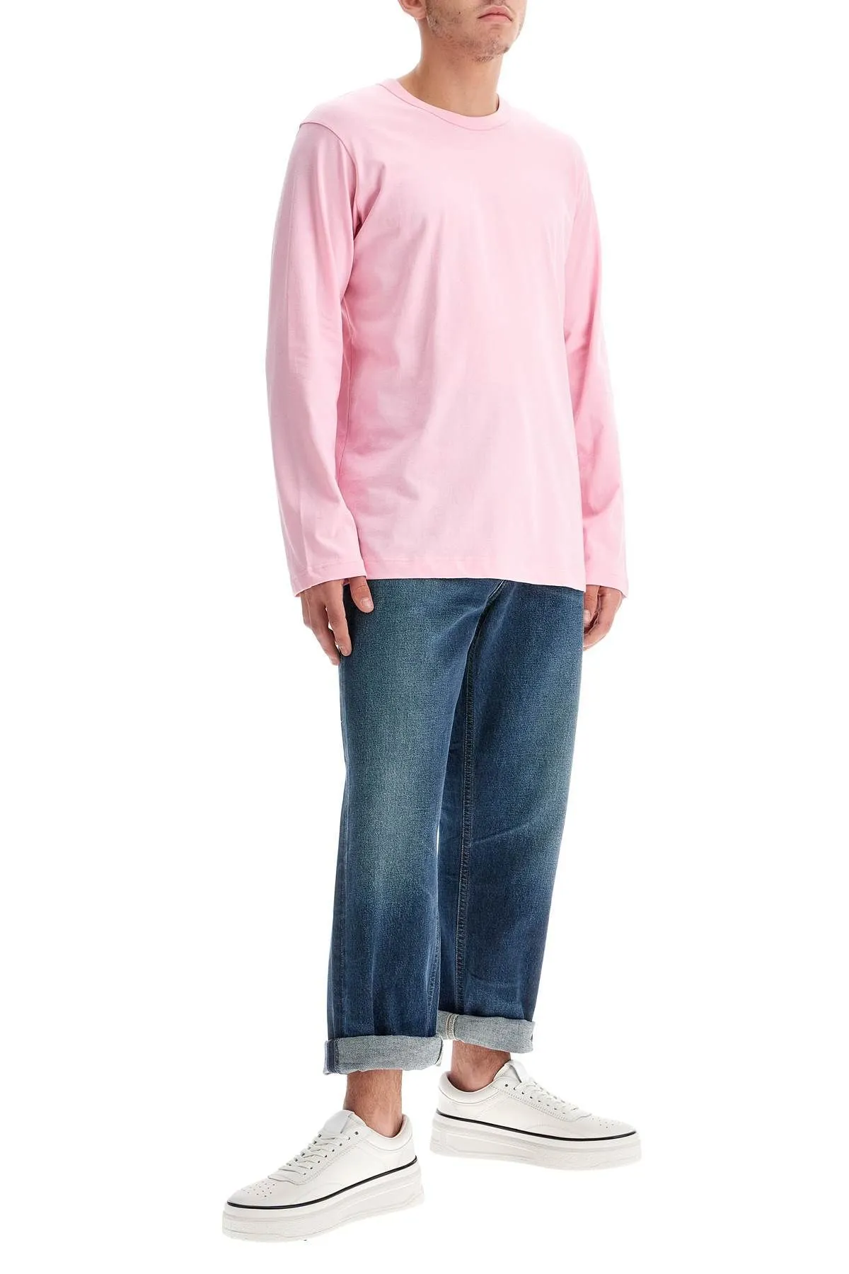 T-shirt manica lunga in cotone