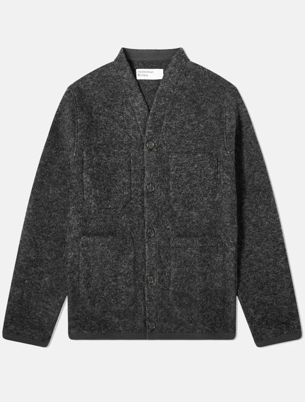 Universal Works Fleece Cardigan Charcoal