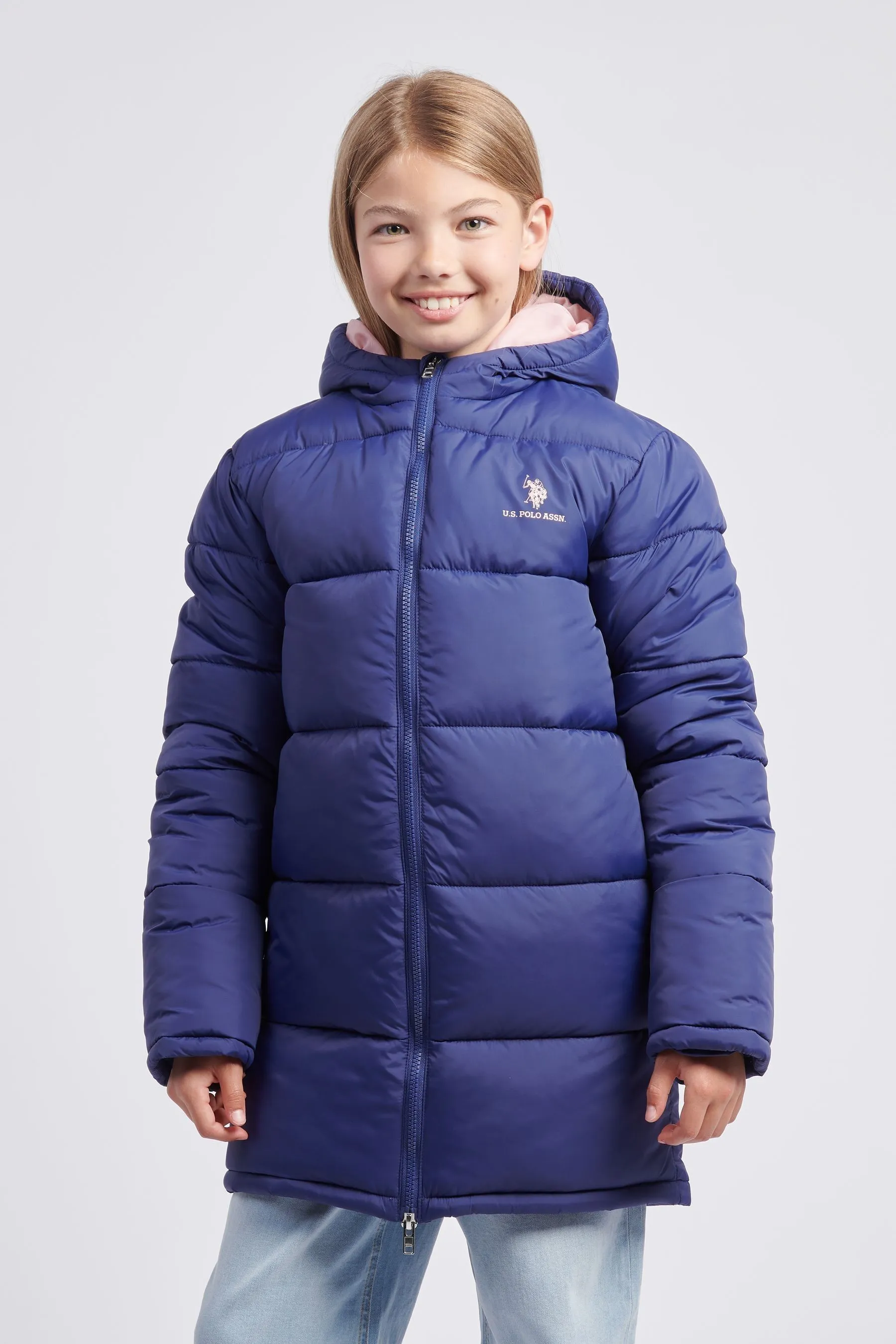 U.S. Polo Assn. Giacca Piumino Bambina Longline    