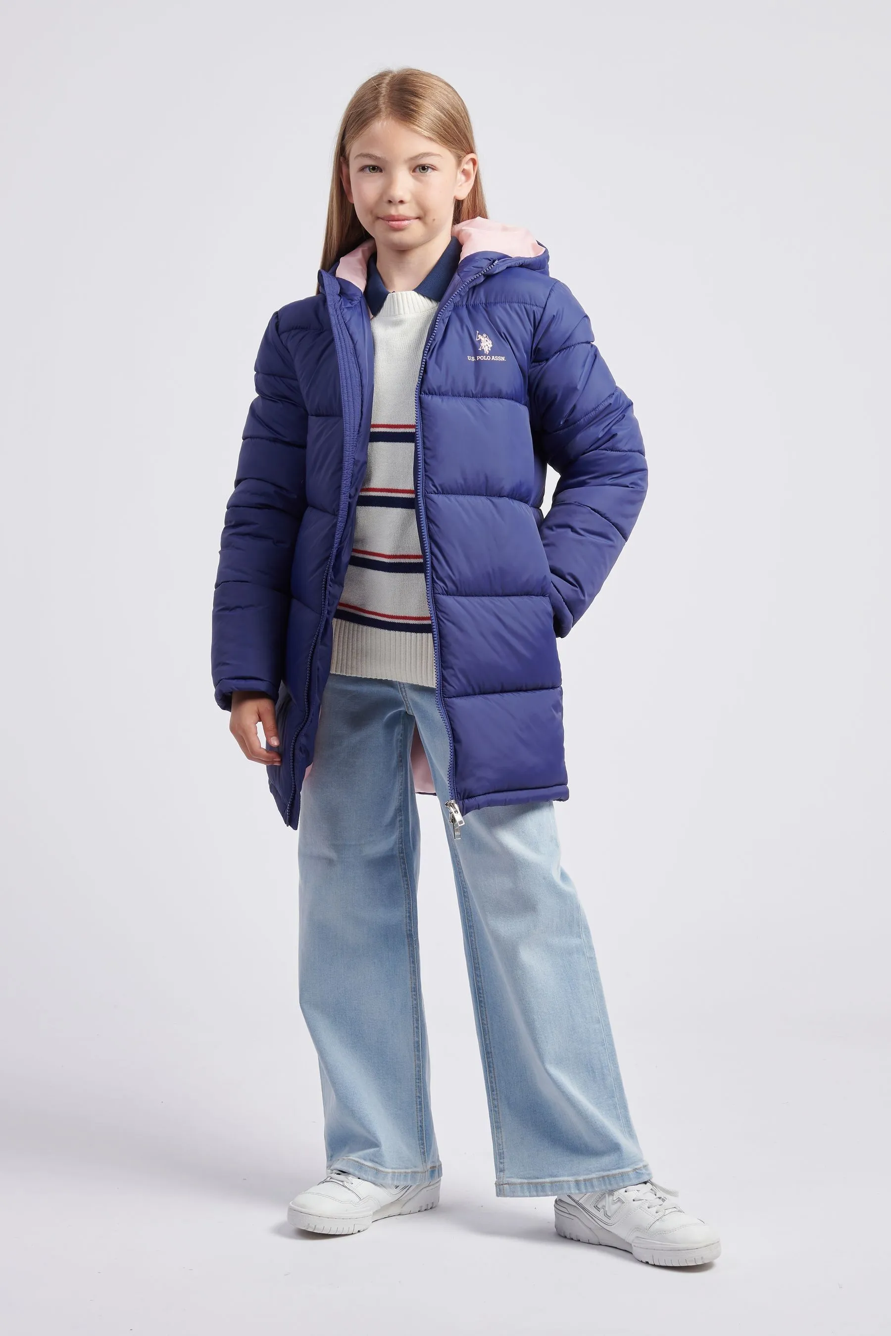 U.S. Polo Assn. Giacca Piumino Bambina Longline    
